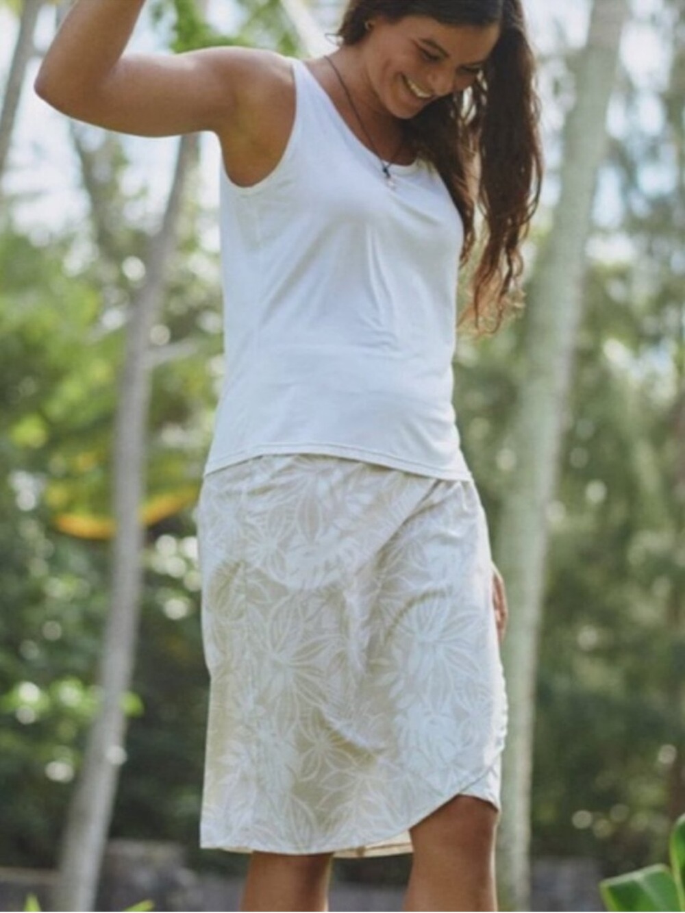 RipSkirt Hawaii Length 3 Wrap Skirt Aloha Sand Tropical Print Sz L Travel Beach